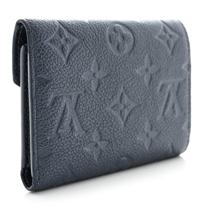 Louis Vuitton Empreinte Monogram Flower Victorine Wallet Navy Blue 3 of 10