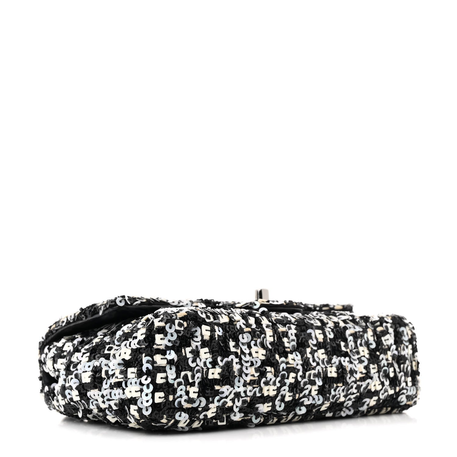 Chanel Sequin Lambskin Mini Flap Silver Black 4 of 10
