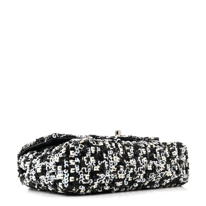 Chanel Sequin Lambskin Mini Flap Silver Black 4 of 10