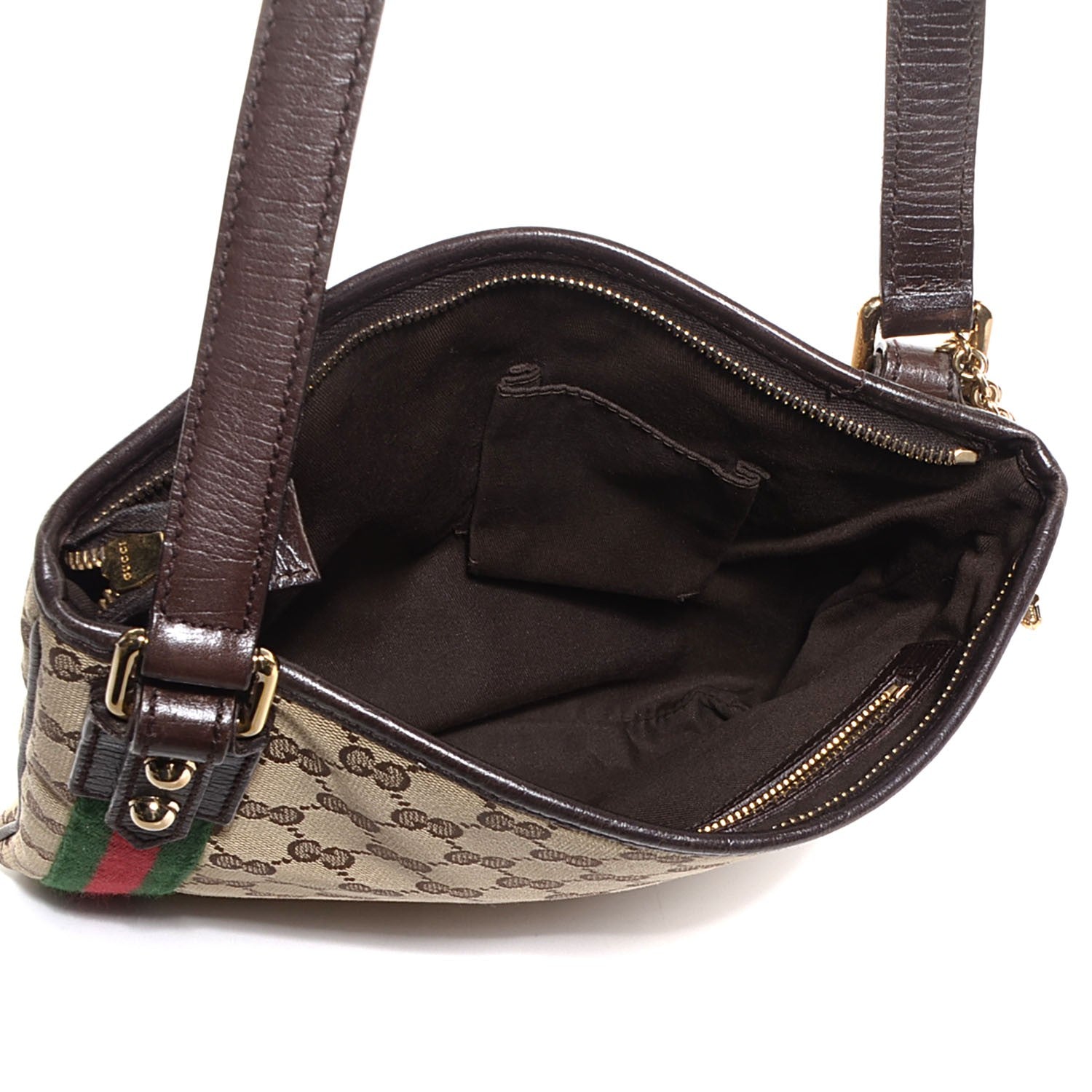 Gucci Monogram Web Jolicoeur Charms Messenger Dark Brown 5 of 7