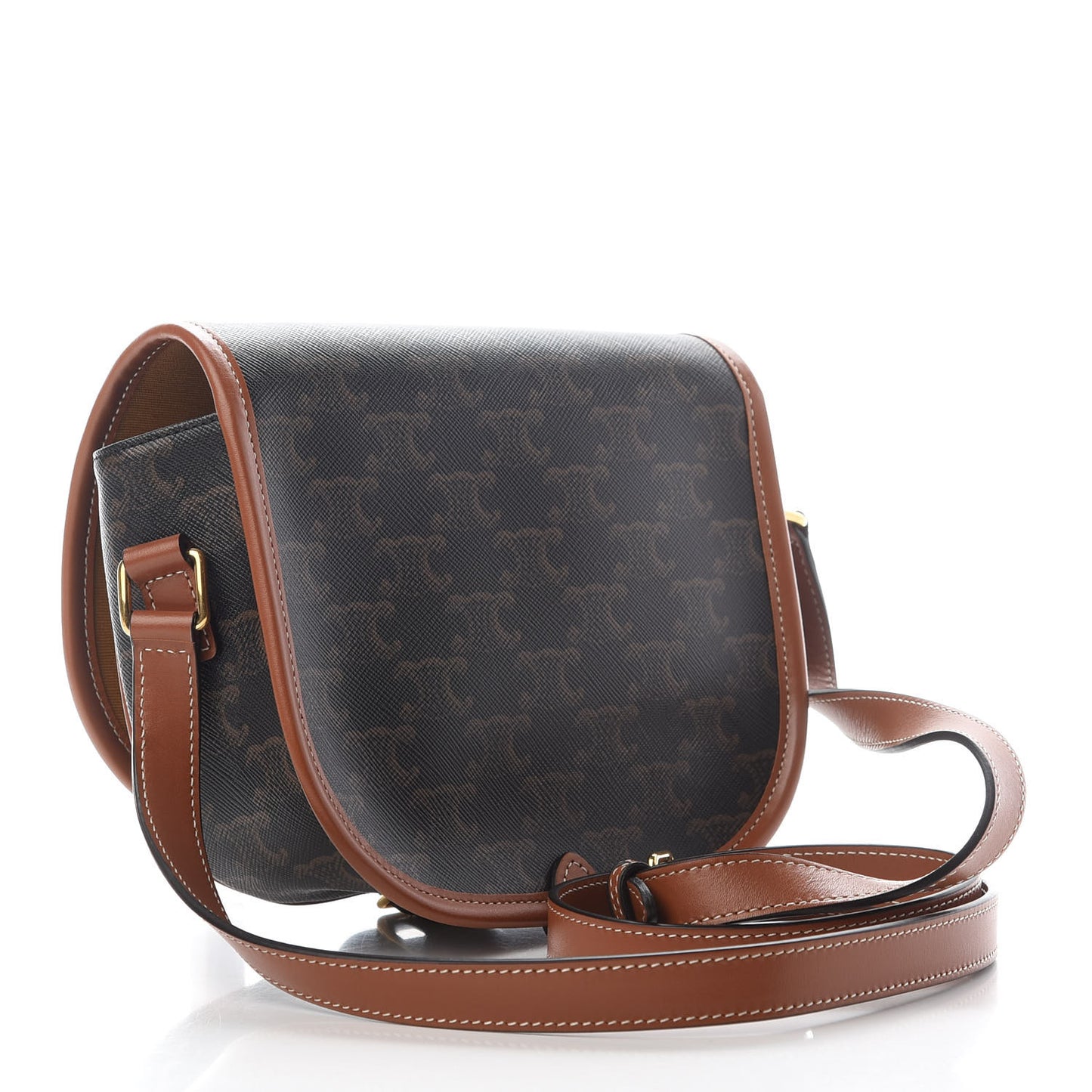 Triomphe Canvas Medium Folco Bag Tan