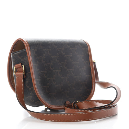 Celine Triomphe Canvas Medium Folco Bag Tan 3 of 8