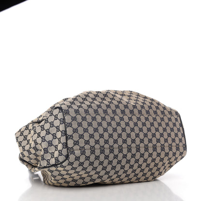 Gucci Monogram Calfskin Large Sukey Tote Beige Blue 4 of 10