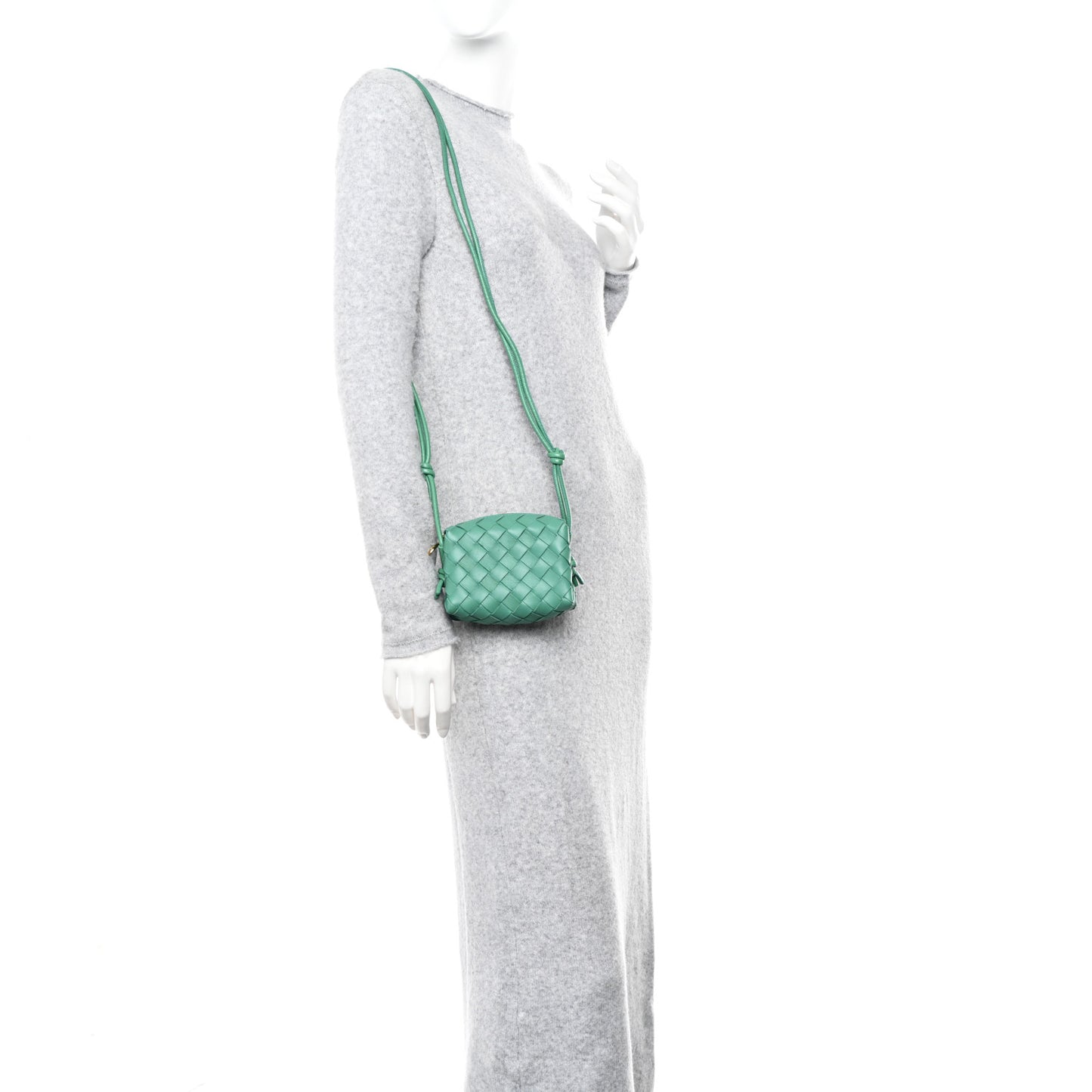 Nappa Intrecciato Candy Loop Camera Bag Mermaid