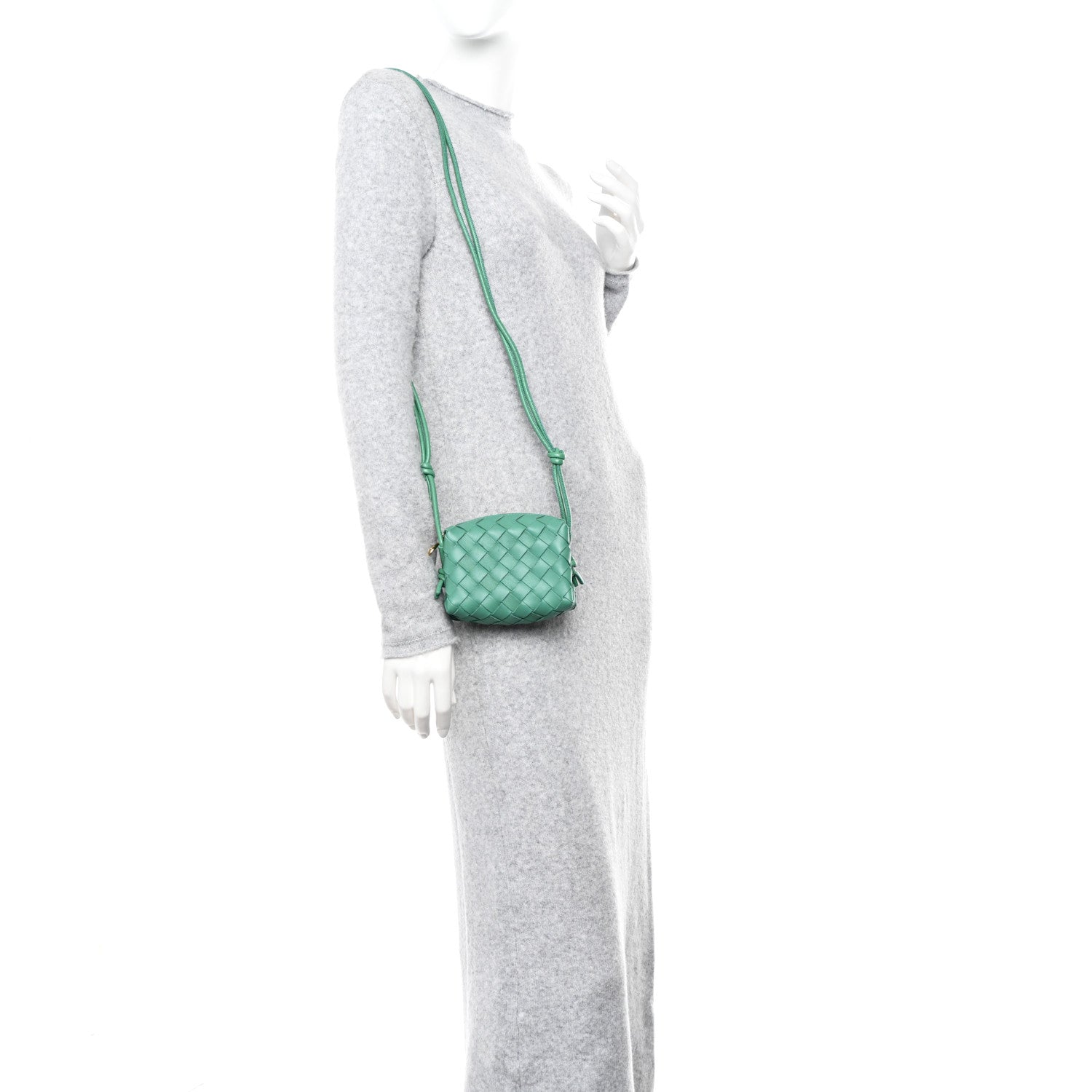 Bottega Veneta Nappa Intrecciato Candy Loop Camera Bag Mermaid 2 of 11