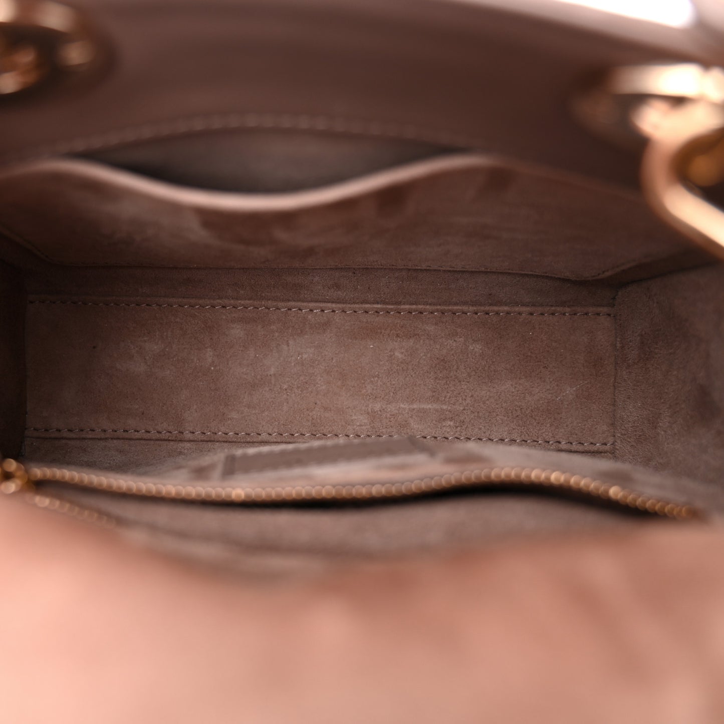 Lambskin Cannage Small My ABCDior Lady Dior Warm Taupe