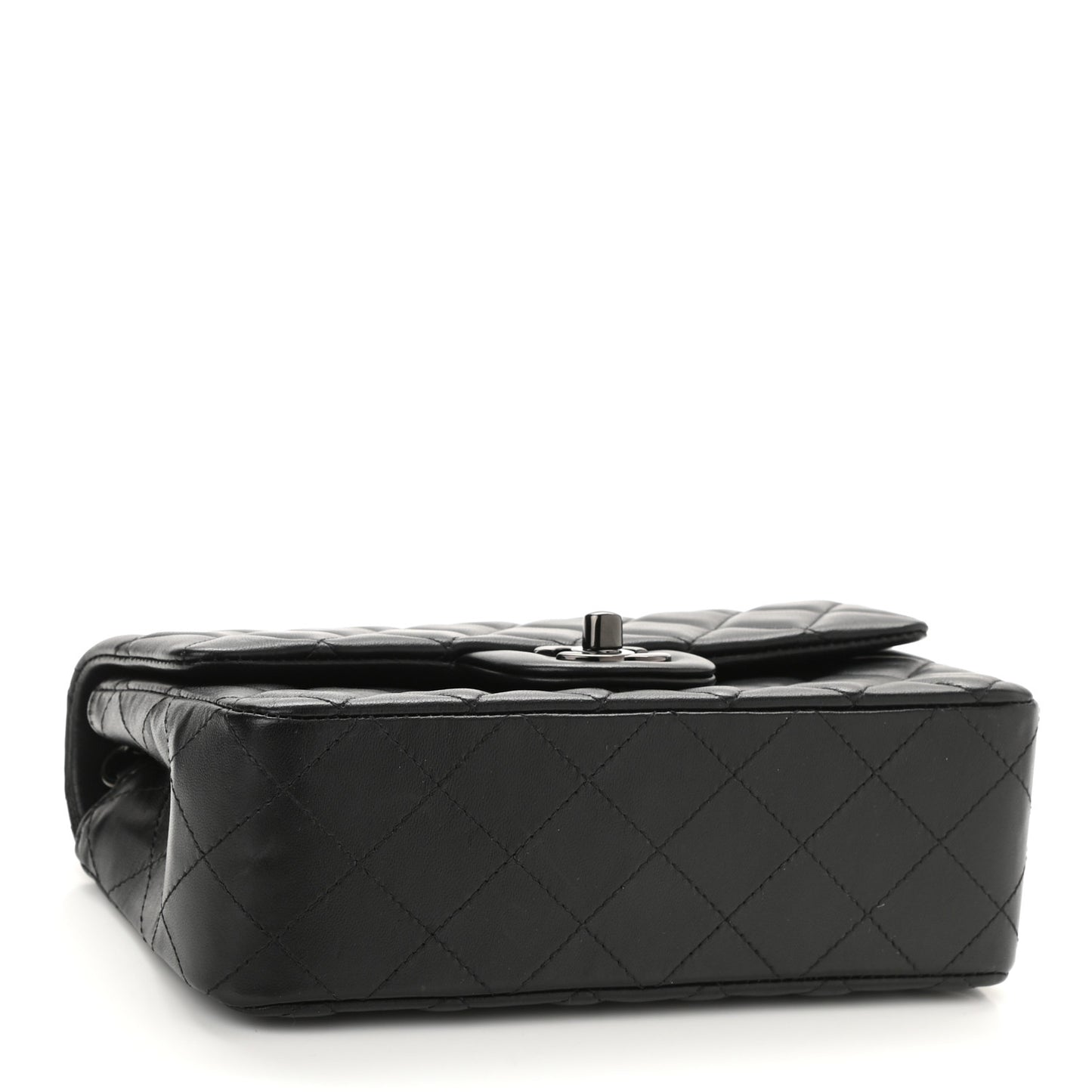 Lambskin Quilted Mini Rectangular Flap So Black