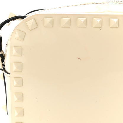 Valentino Garavani Patent Monochrome Rockstud Camera Crossbody Bag Ivory 12 of 12