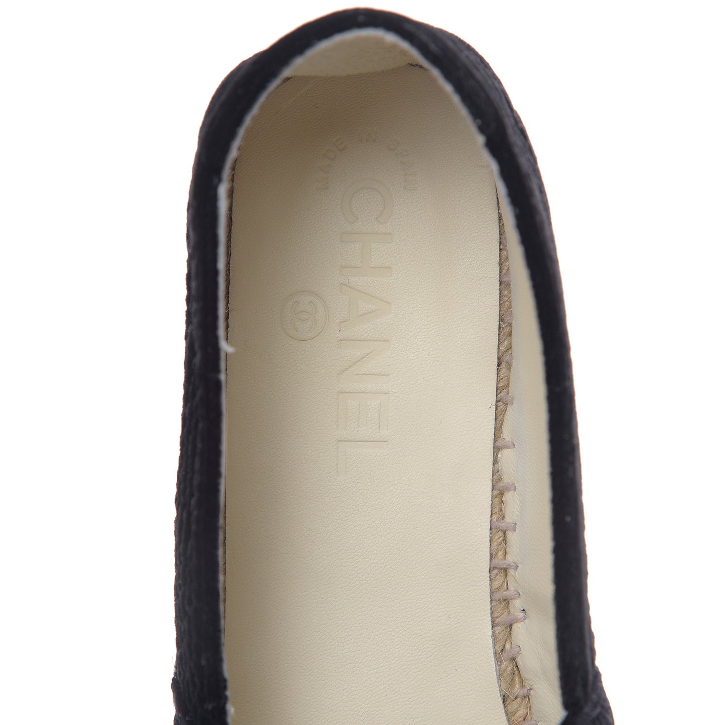 Velvet Grosgrain CC Espadrilles 39 Black