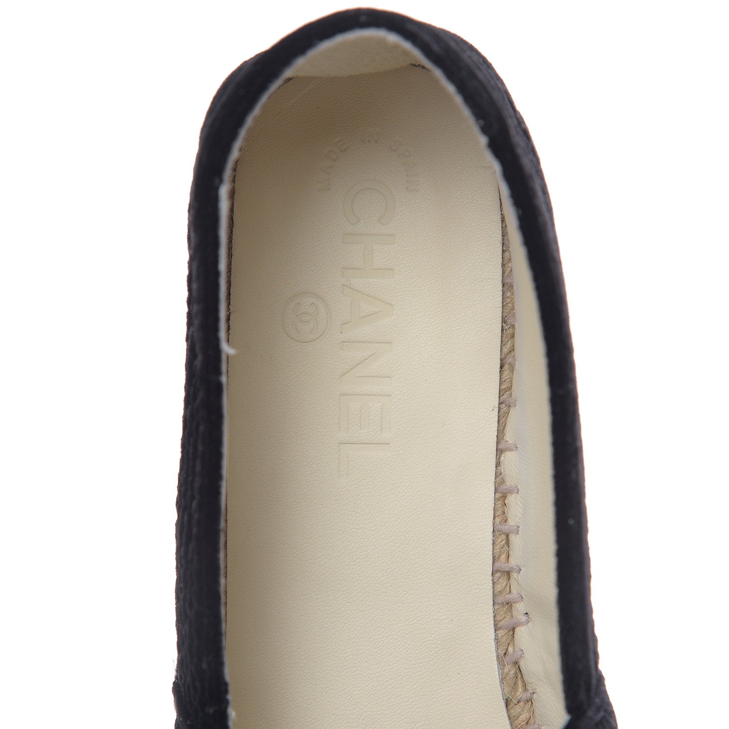 Chanel Velvet Grosgrain CC Espadrilles 39 Black 6 of 11