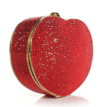 Judith Leiber Crystal Heart Minaudiere Clutch 3 of 7