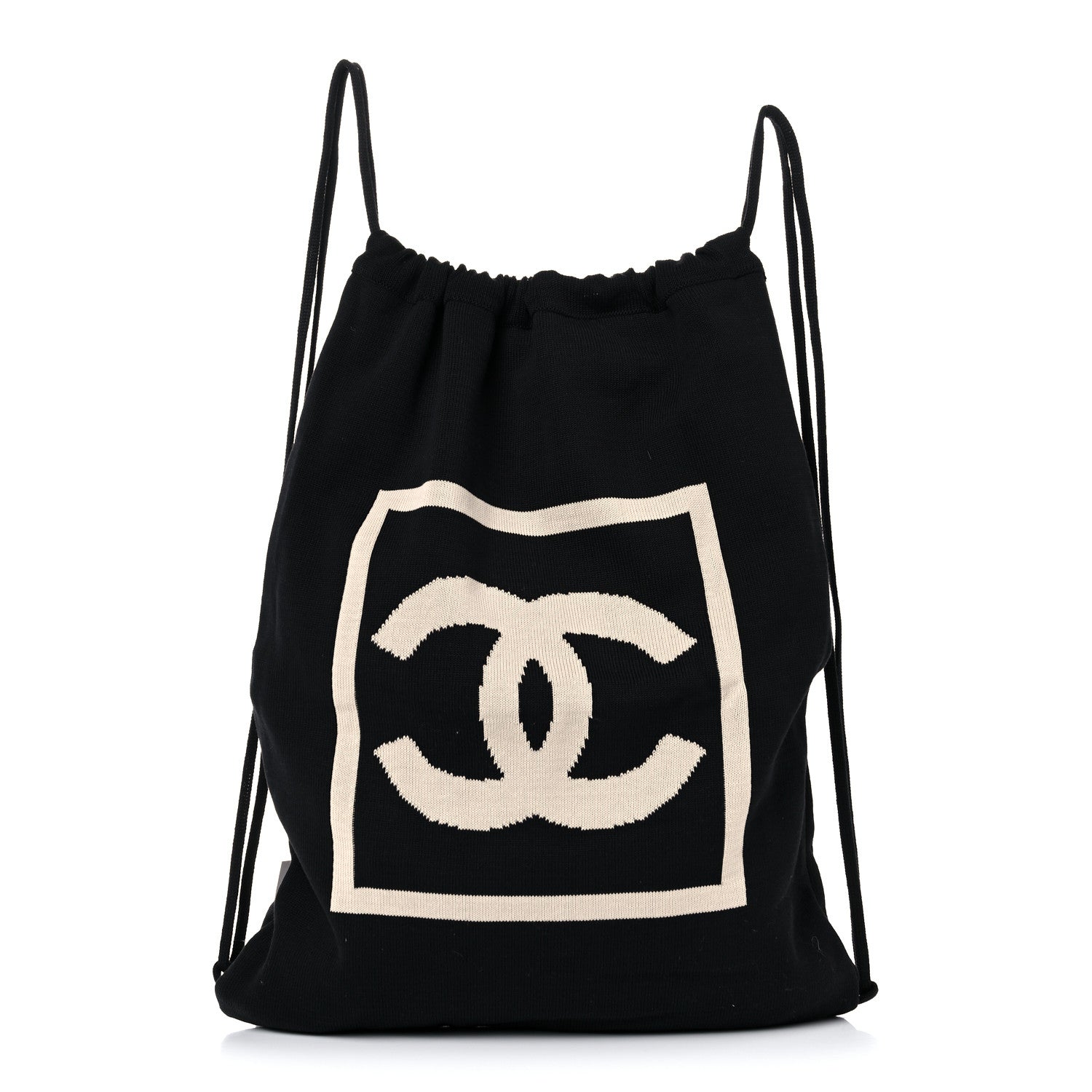 Chanel Cotton CC Drawstring Sport Line Backpack Black 1 of 10