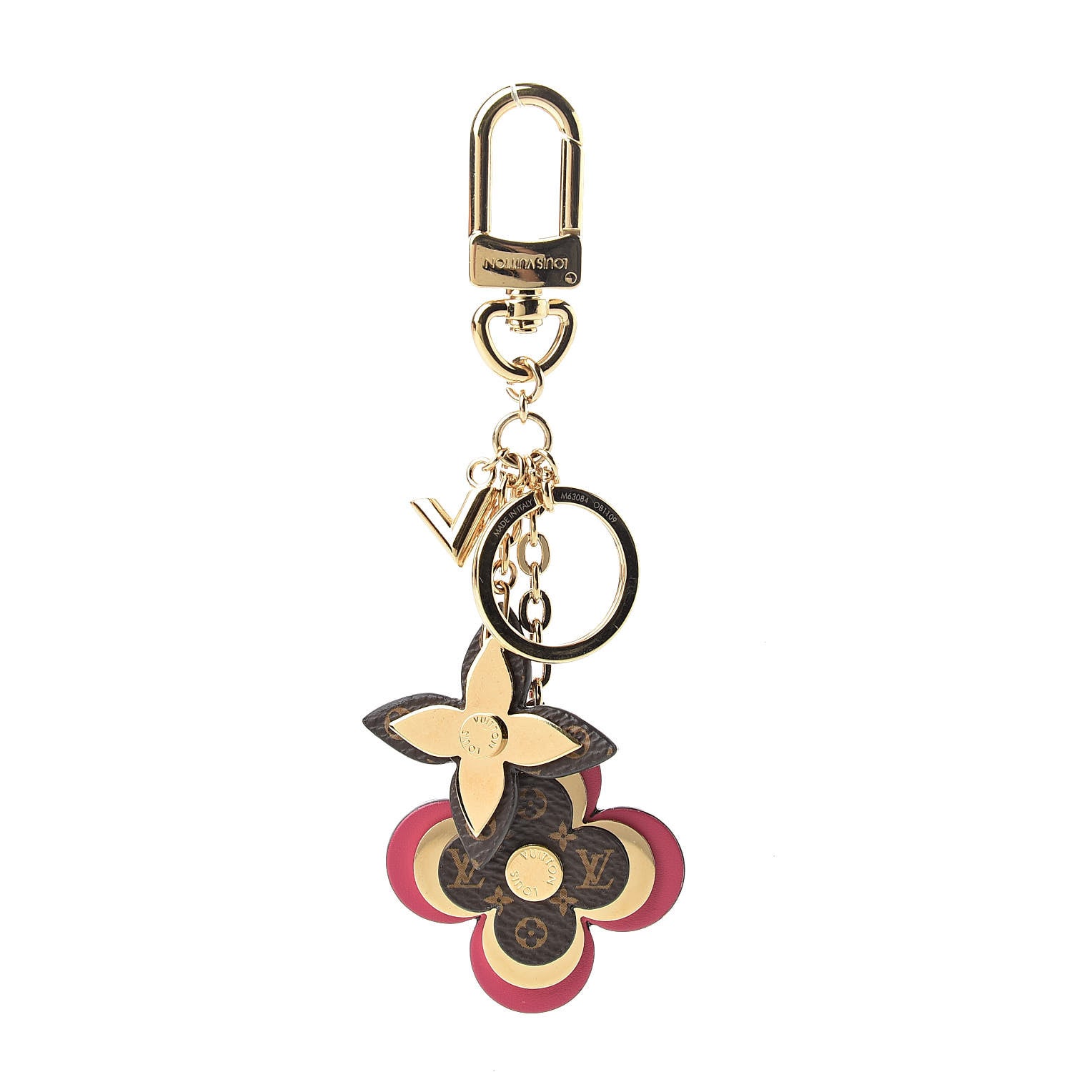Louis Vuitton Monogram Blooming Flowers Bag Charm Key Holder Brown 1 of 5