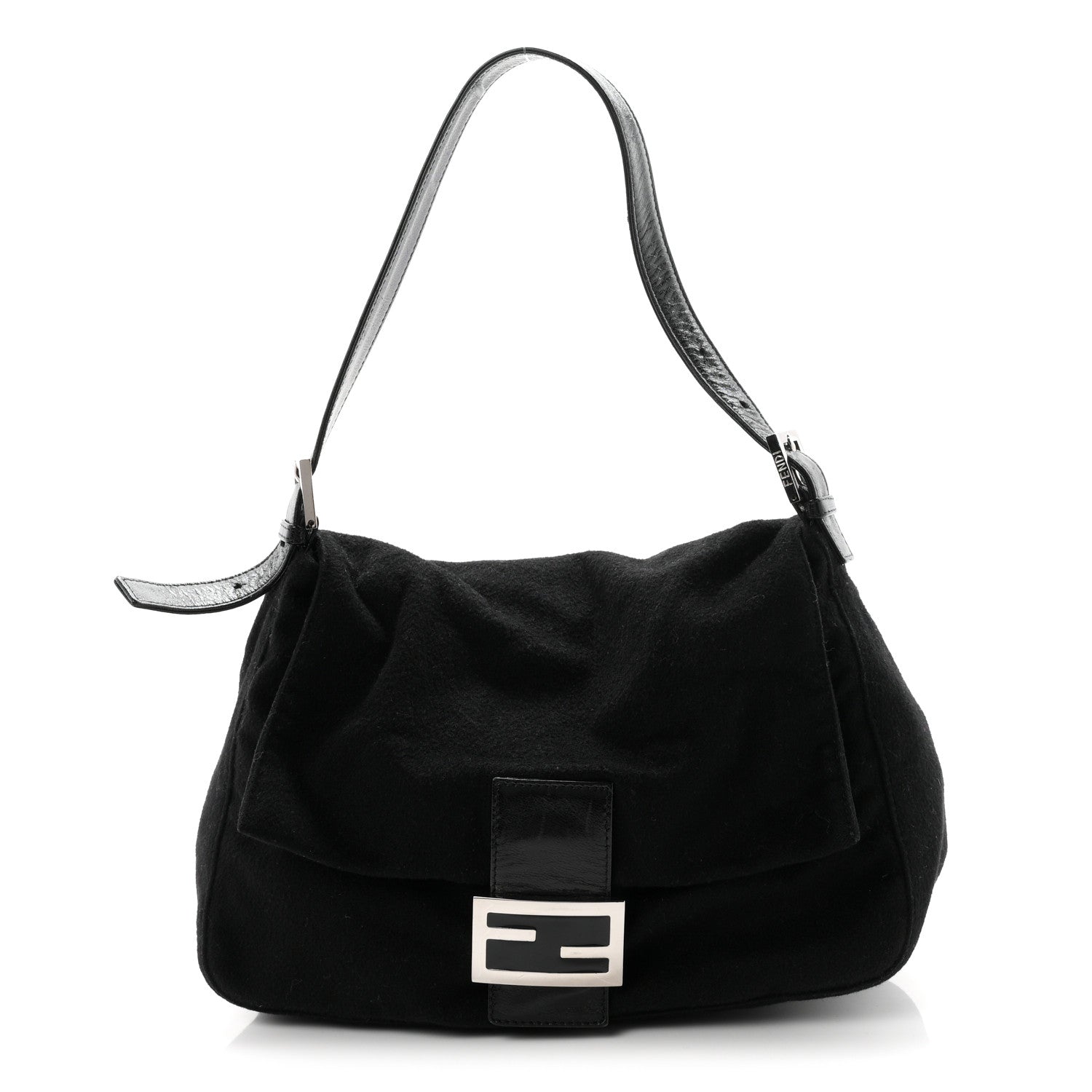 Fendi Wool Mama Baguette Black 1 of 9