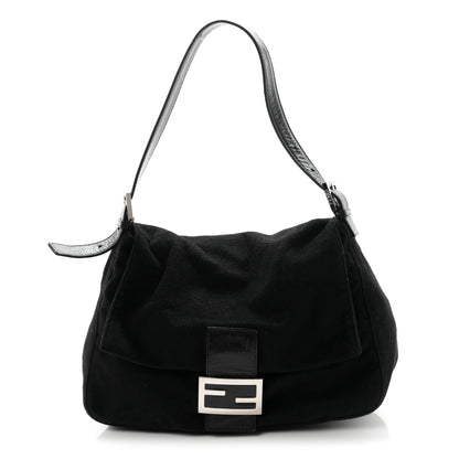 Fendi Wool Mama Baguette Black 1 of 9