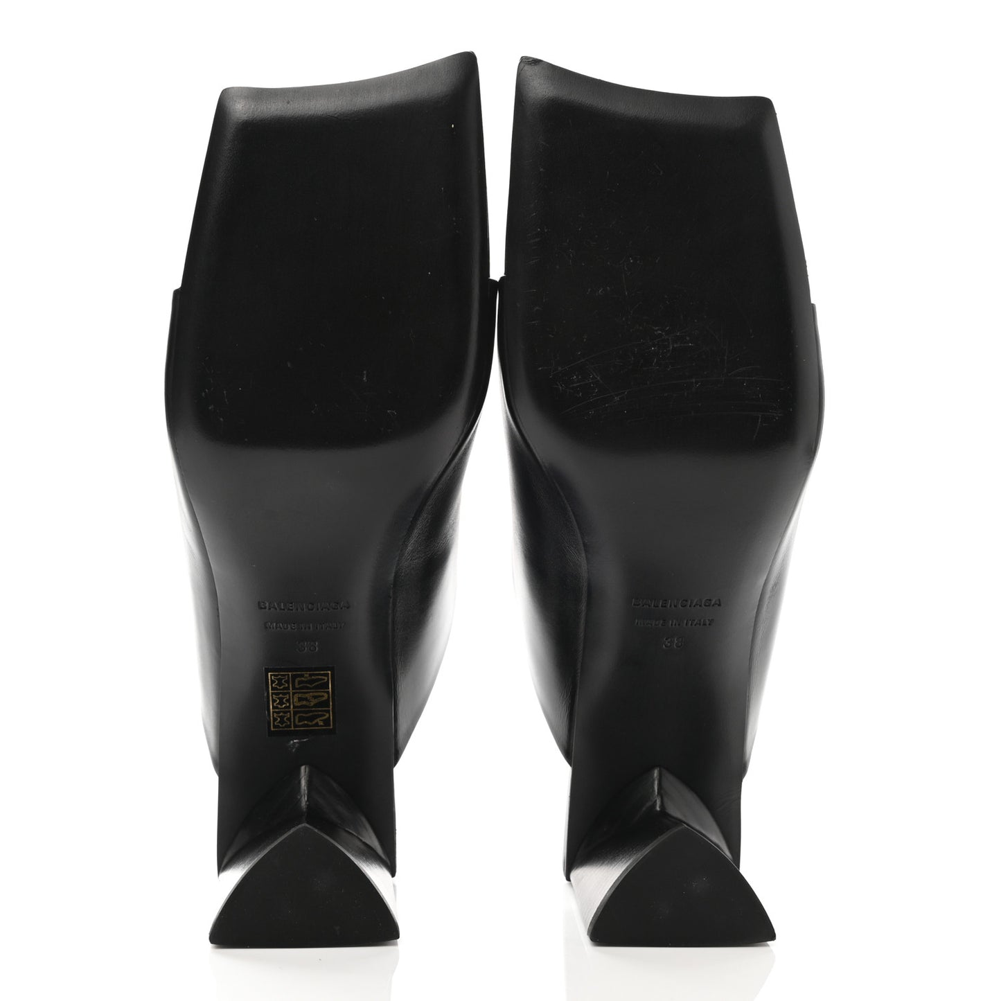 Smooth Calfskin Moon 60mm Sandals 38 Black