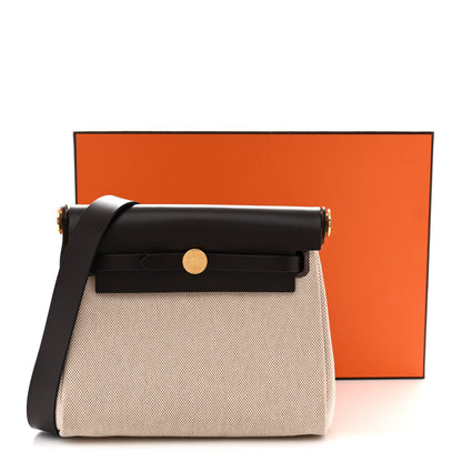 Hermes Military Toile Vache Hunter Herbag Zip Retourne 20 Ecru Beige Ebene 12 of 12