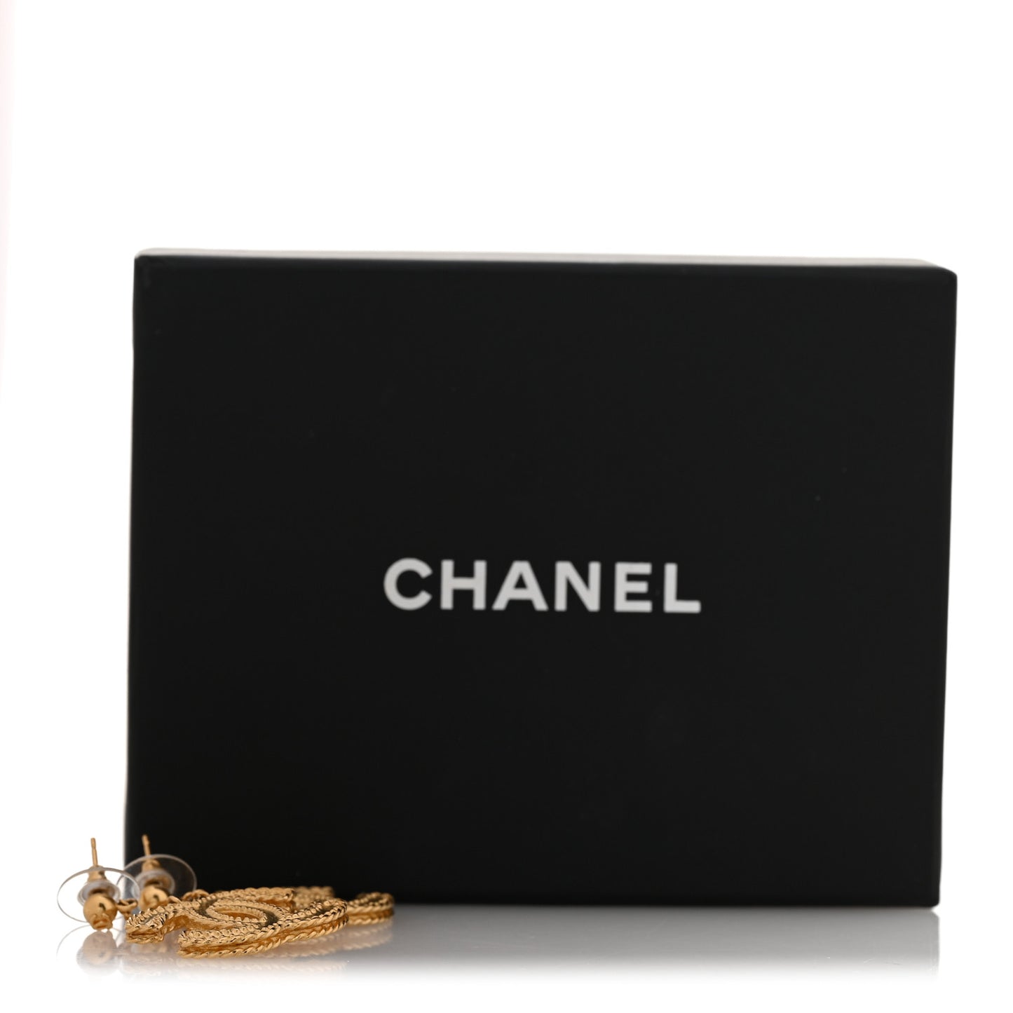 CC Drop Earrings Matte Gold