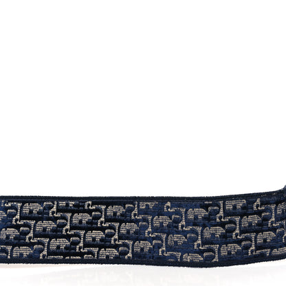 Christian Dior Velvet Oblique Shoulder Strap Blue 5 of 7
