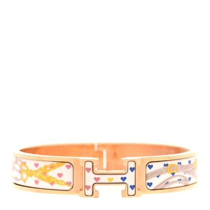 Hermes Enamel Narrow Print Brides de Gala Love Clic Clac H Bracelet PM Confettis 1 of 5