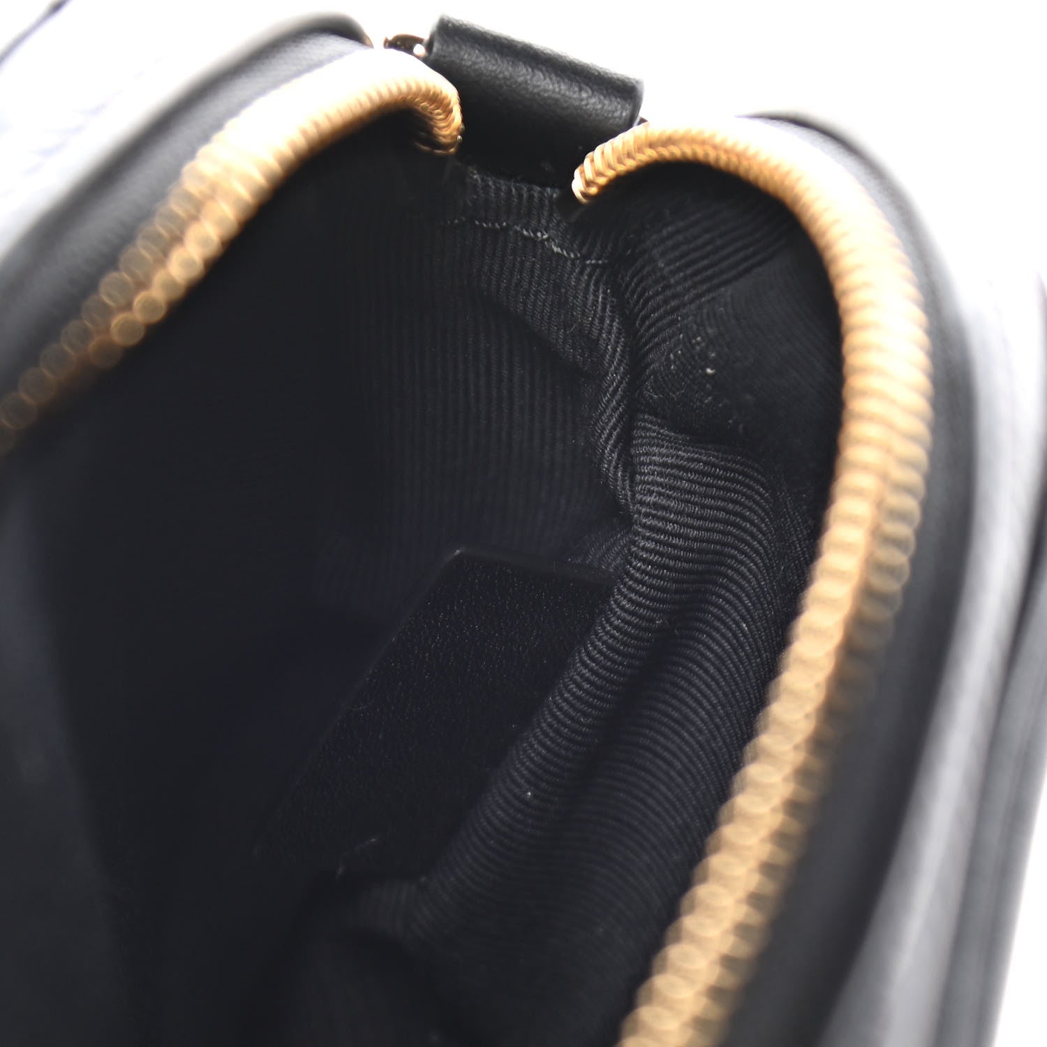 Celine Calfskin Quilted Small C Charm Bag Black 6 of 8