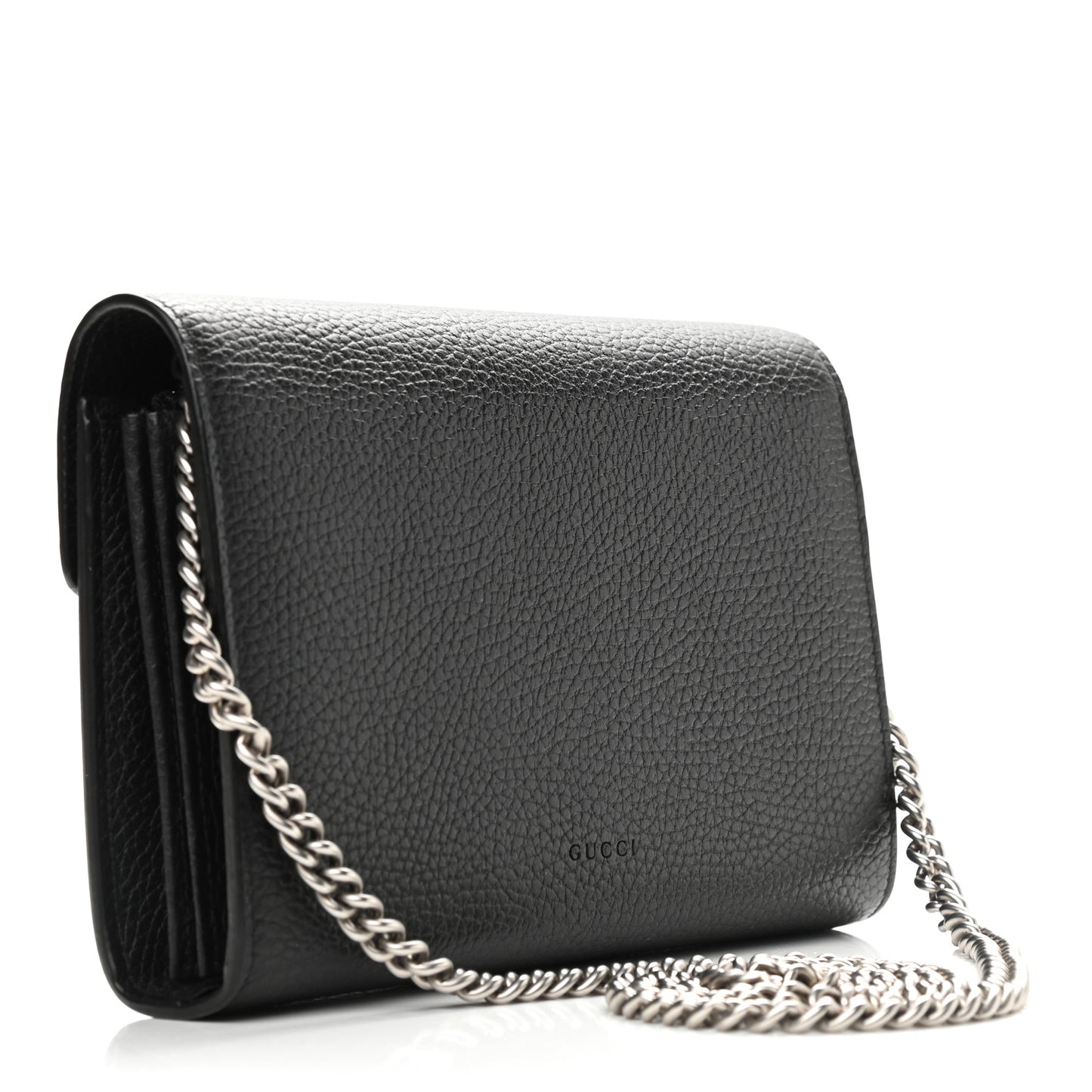 Calfskin Mini Dionysus Chain Wallet Black