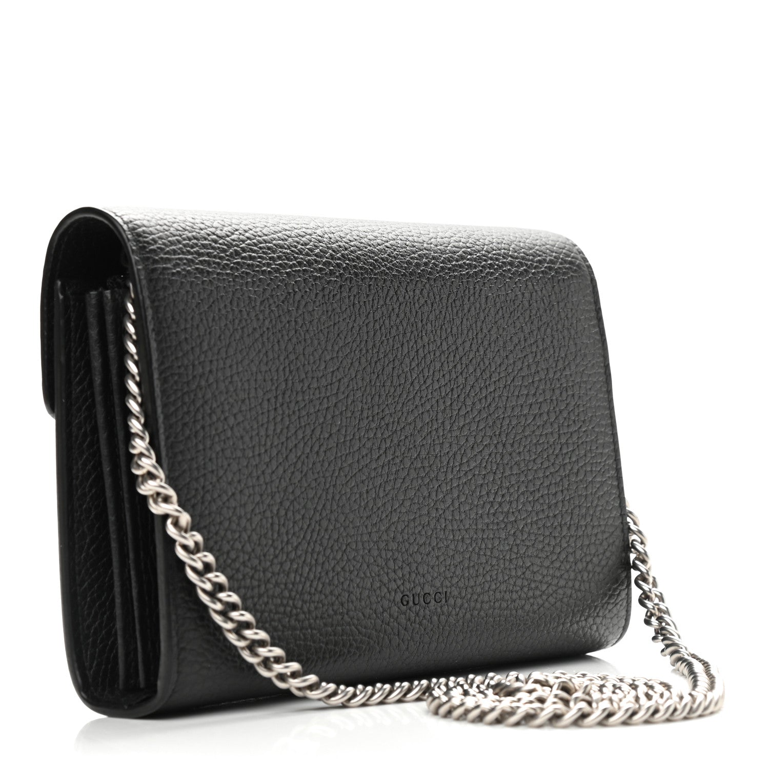 Gucci Calfskin Mini Dionysus Chain Wallet Black 3 of 10