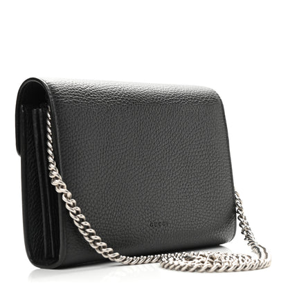 Gucci Calfskin Mini Dionysus Chain Wallet Black 3 of 10