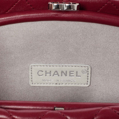 Chanel Lambskin Quilted Clutch Red 8 of 9