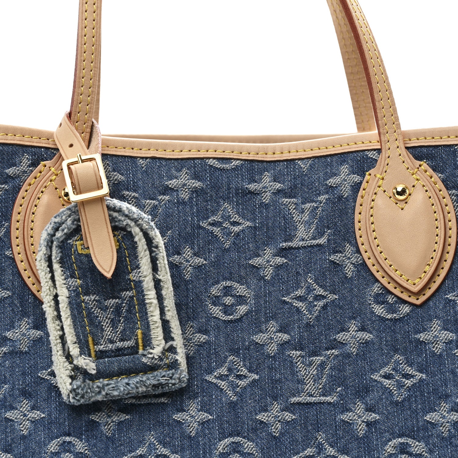 Louis Vuitton Monogram Denim Neo Neverfull MM Blue 8 of 10