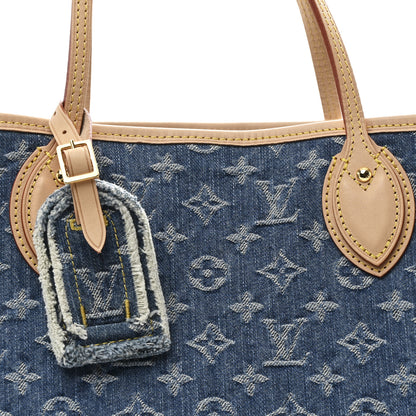 Louis Vuitton Monogram Denim Neo Neverfull MM Blue 8 of 10