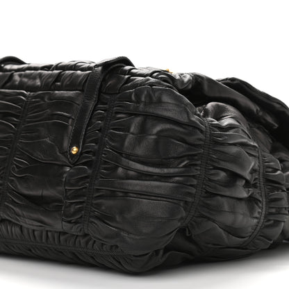 Prada Nappa Gaufre Messenger Tote Black 9 of 12