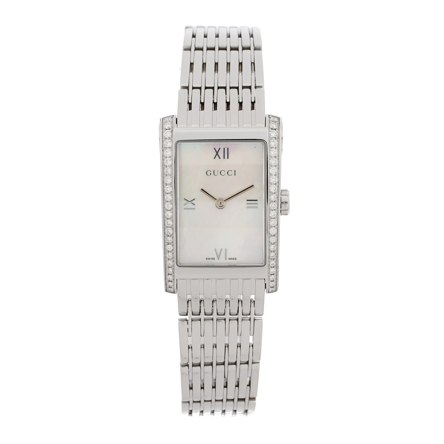 Stainless Steel Diamond Mother of Pearl 21mm 8600J Quartz Watch