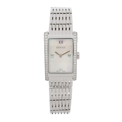 Gucci Stainless Steel Diamond Mother of Pearl 21mm 8600J Quartz Watch 1 of 4