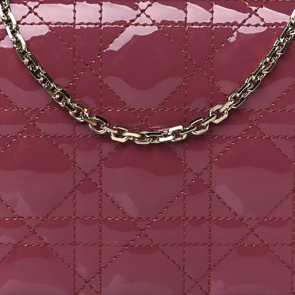 Christian Dior Patent Cannage Lady Dior Convertible Clutch Mallow Rose 8 of 10