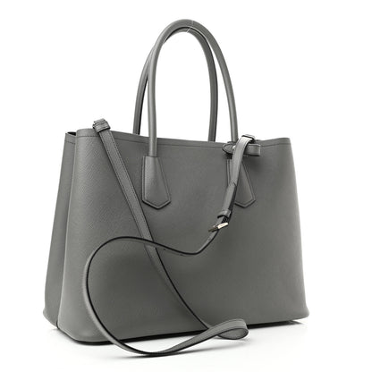 Prada Saffiano Cuir Large Double Bag Marmo 3 of 9