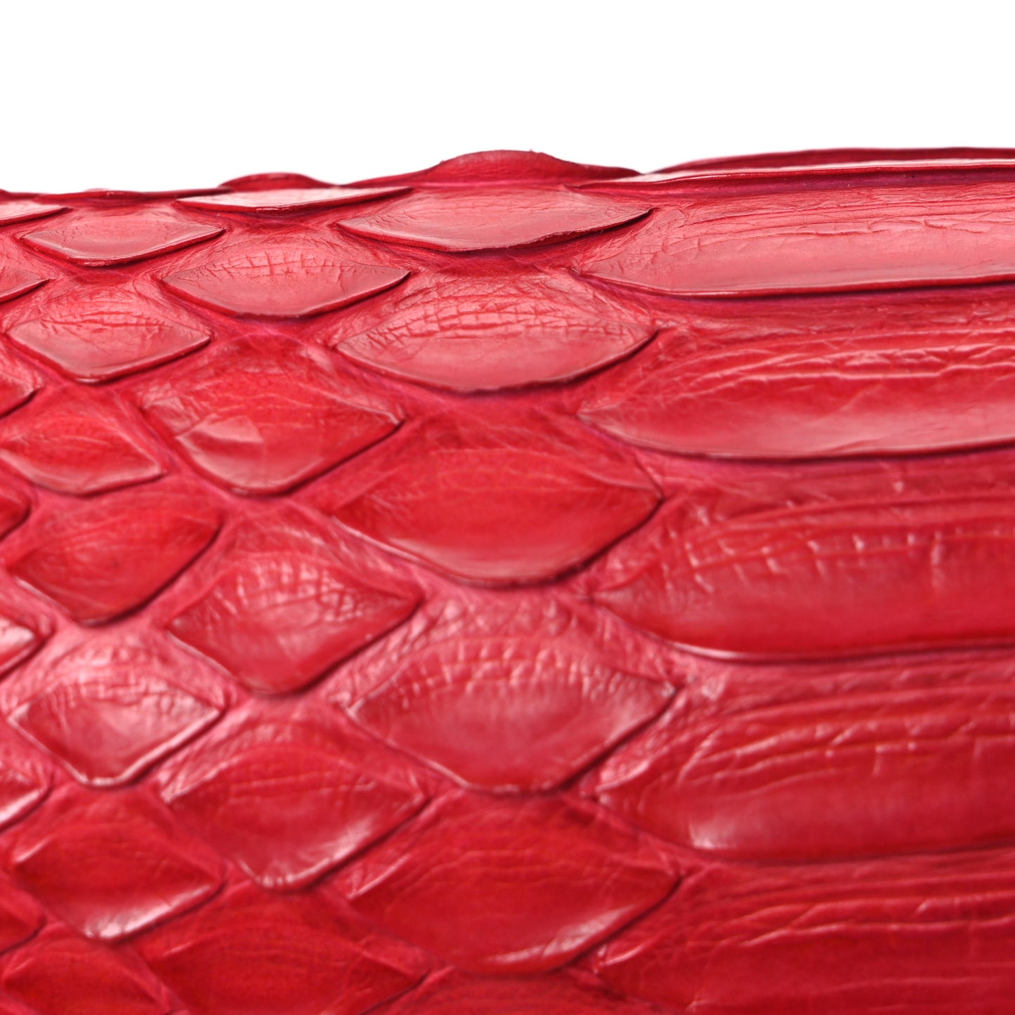 Snakeskin Medium Classic Box Flap Red