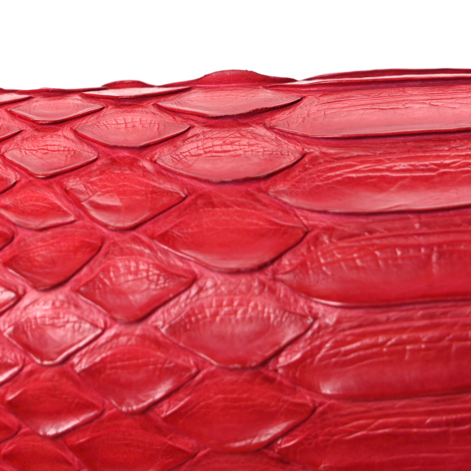 Celine Snakeskin Medium Classic Box Flap Red 10 of 10