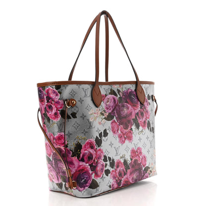 Louis Vuitton Metallic Monogram LV Garden Neverfull MM Silver 4 of 11