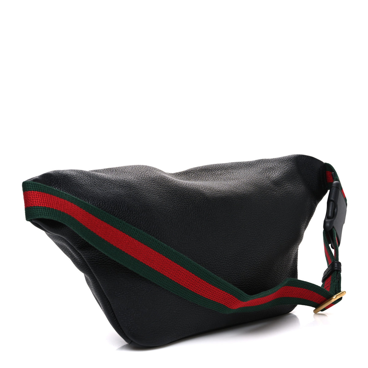Grained Calfskin Logo Belt Bag Black