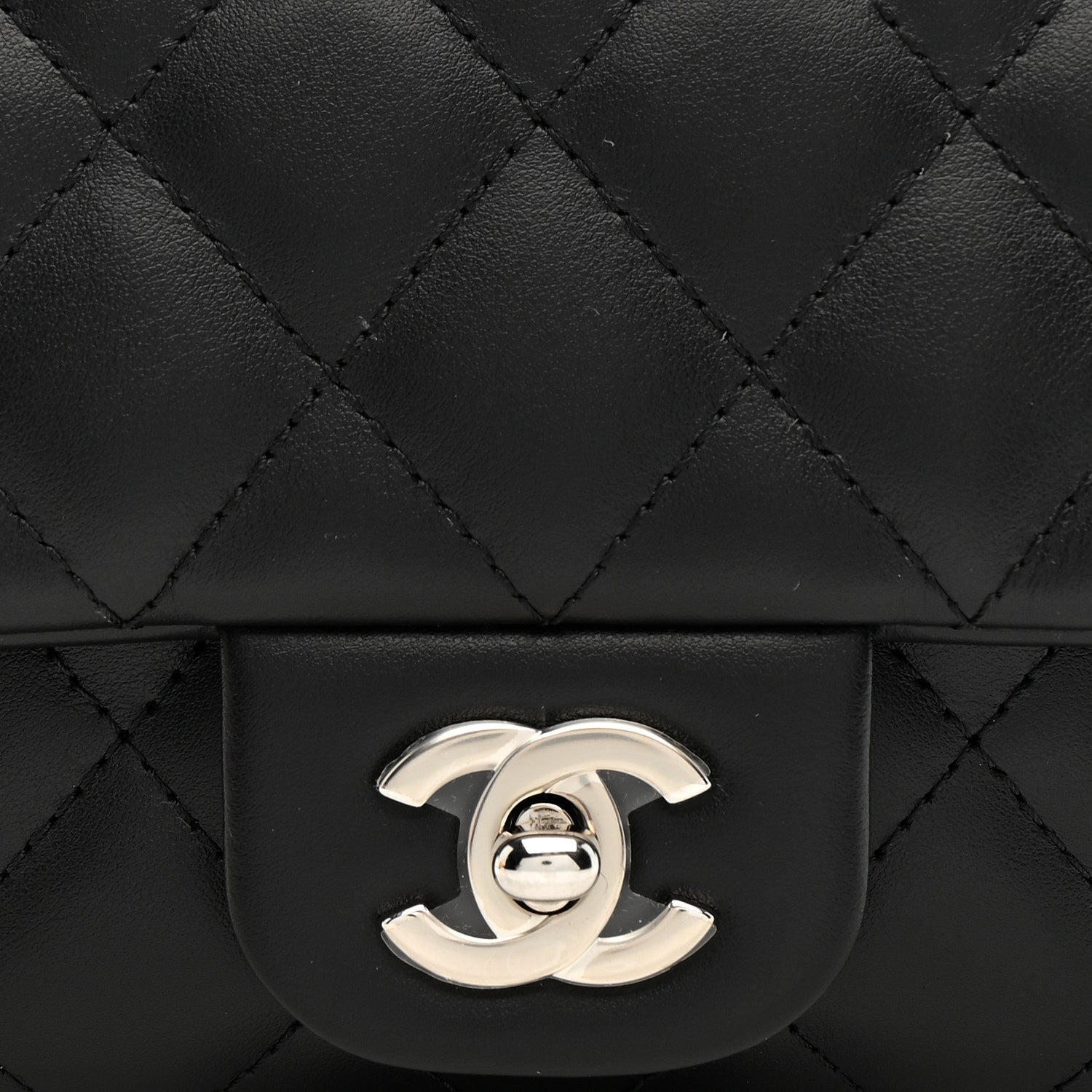 Chanel Calfskin Quilted CC Uniform Flap Belt Bag Black 9 of 11