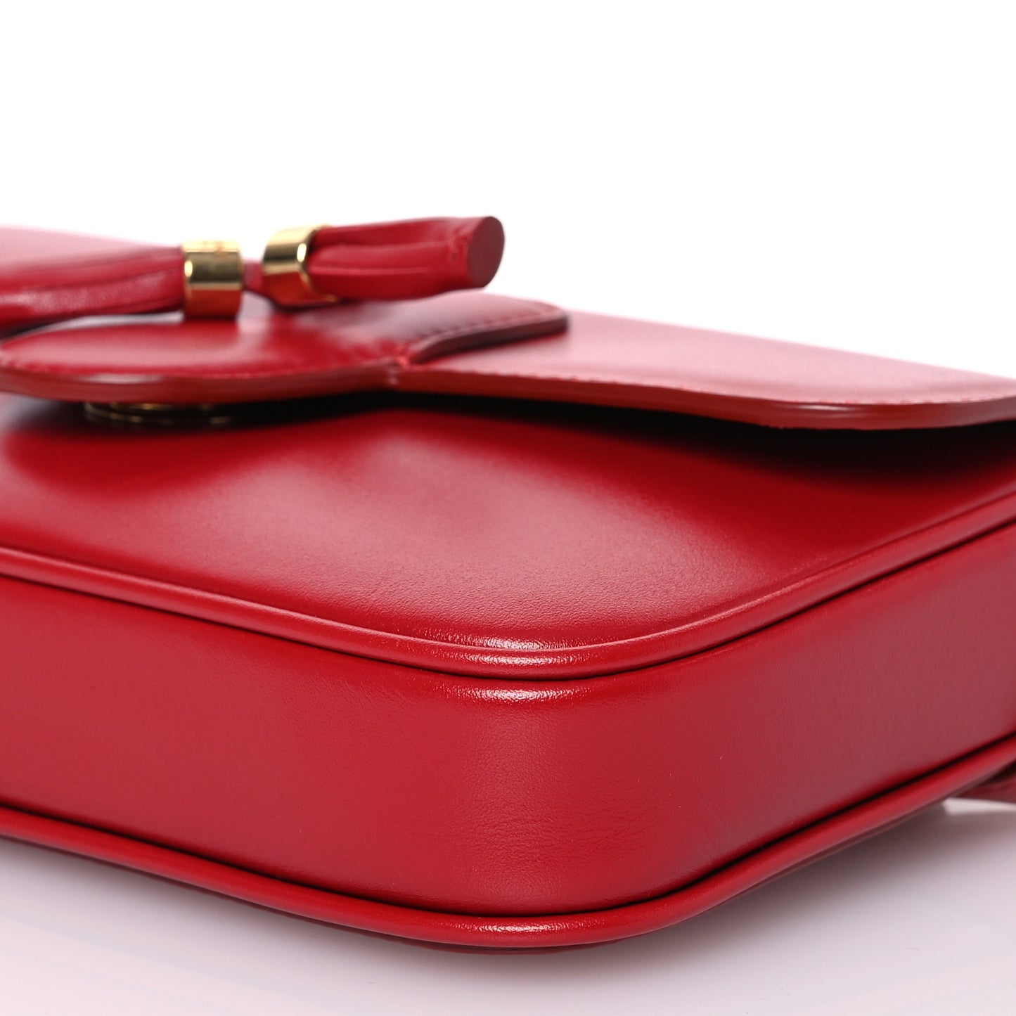 Smooth Calfskin Tassel Belt Bag Red