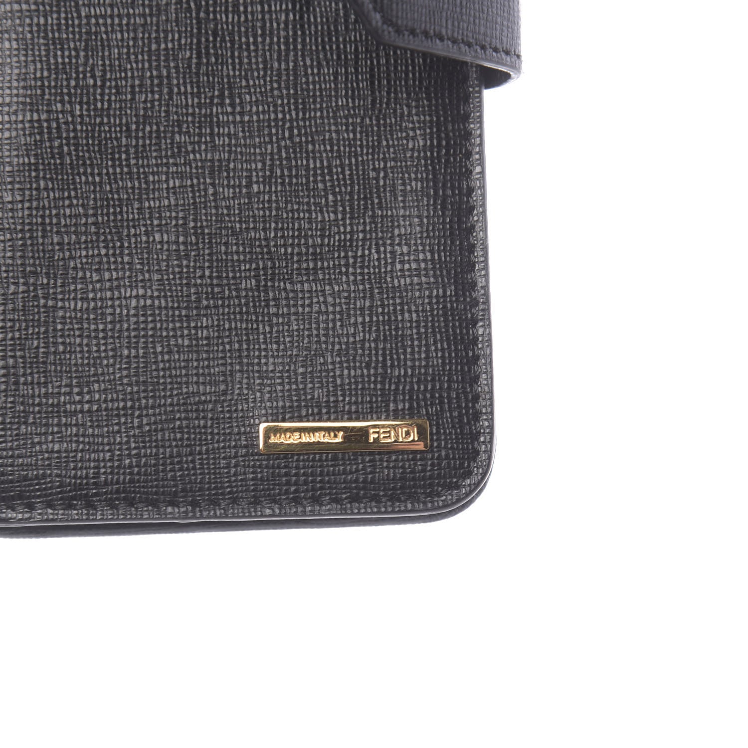 Fendi Vitello Elite French Flap Wallet Black 7 of 7
