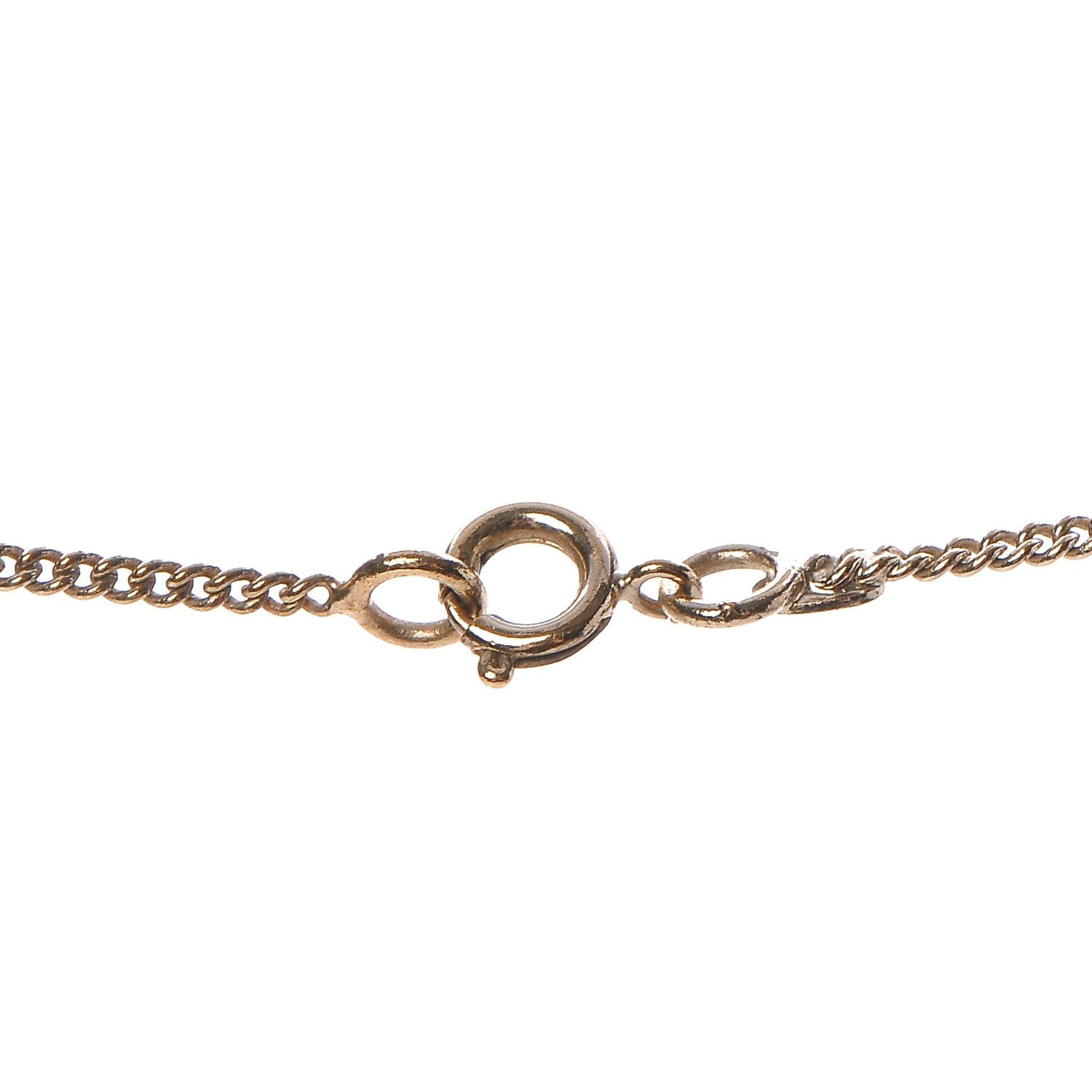 Chanel Resin Crystal Lipstick CC Necklace Gold 5 of 7