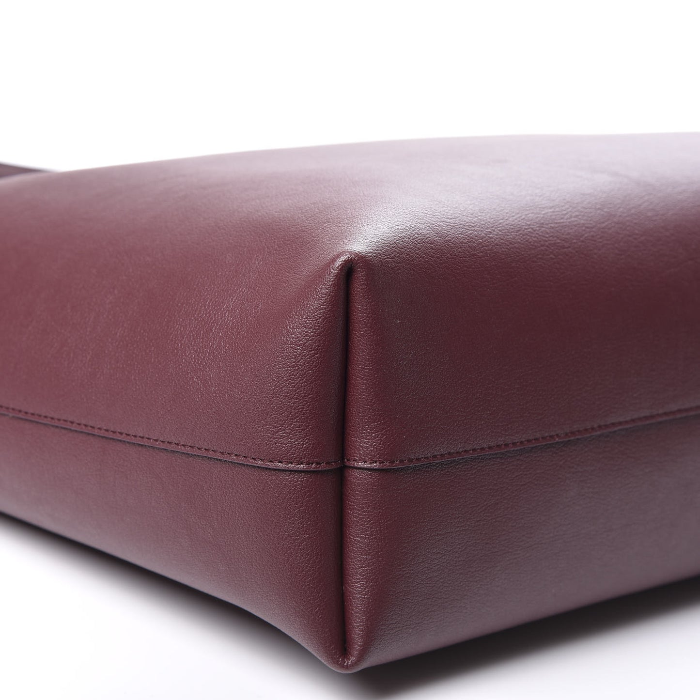 Calfskin Large Shopping Tote Dark Red