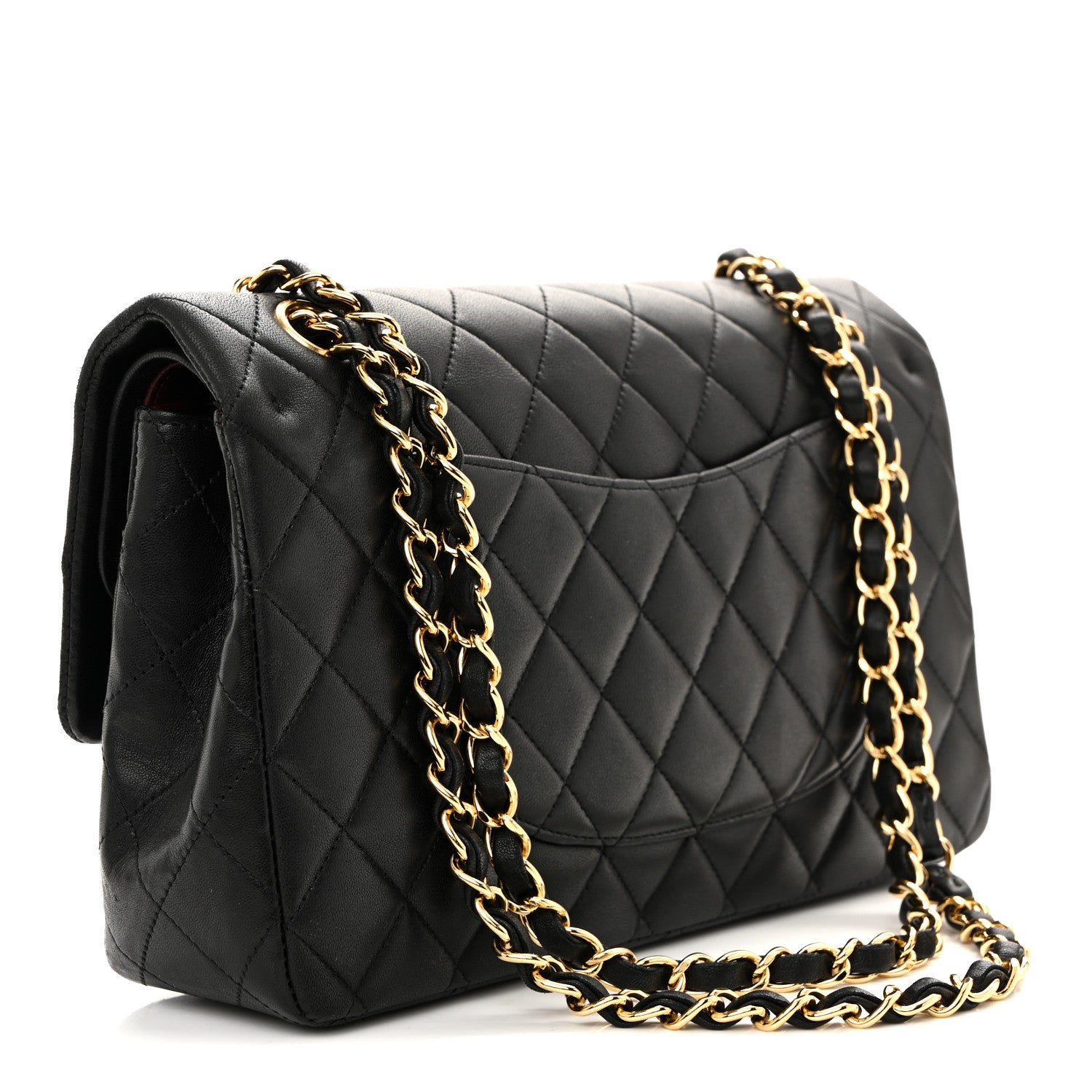 Chanel Lambskin Quilted Medium Double Flap Black 3 of 18
