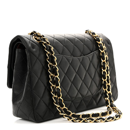 Chanel Lambskin Quilted Medium Double Flap Black 3 of 18