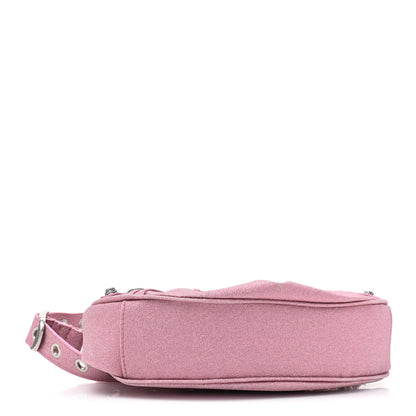 Balenciaga Sparkling Fabric Le Cagole Shoulder Bag XS Sweet Pink 4 of 13