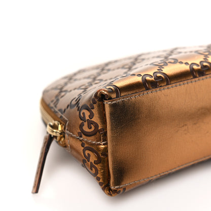 Gucci Guccissima Cosmetic Case Metallic Bronze 9 of 10