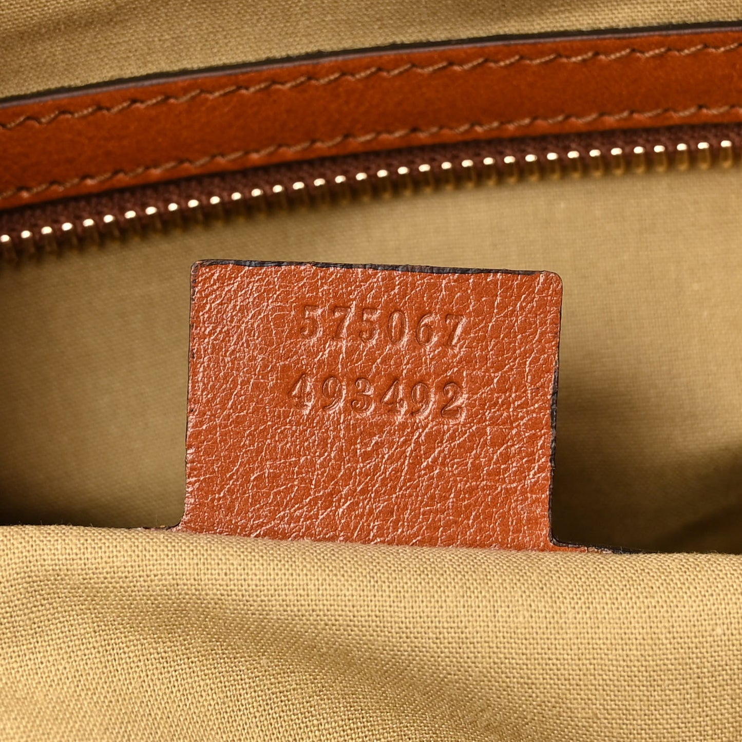 Vintage Canvas Calfskin Web Flat Tote Sand Light Cuir